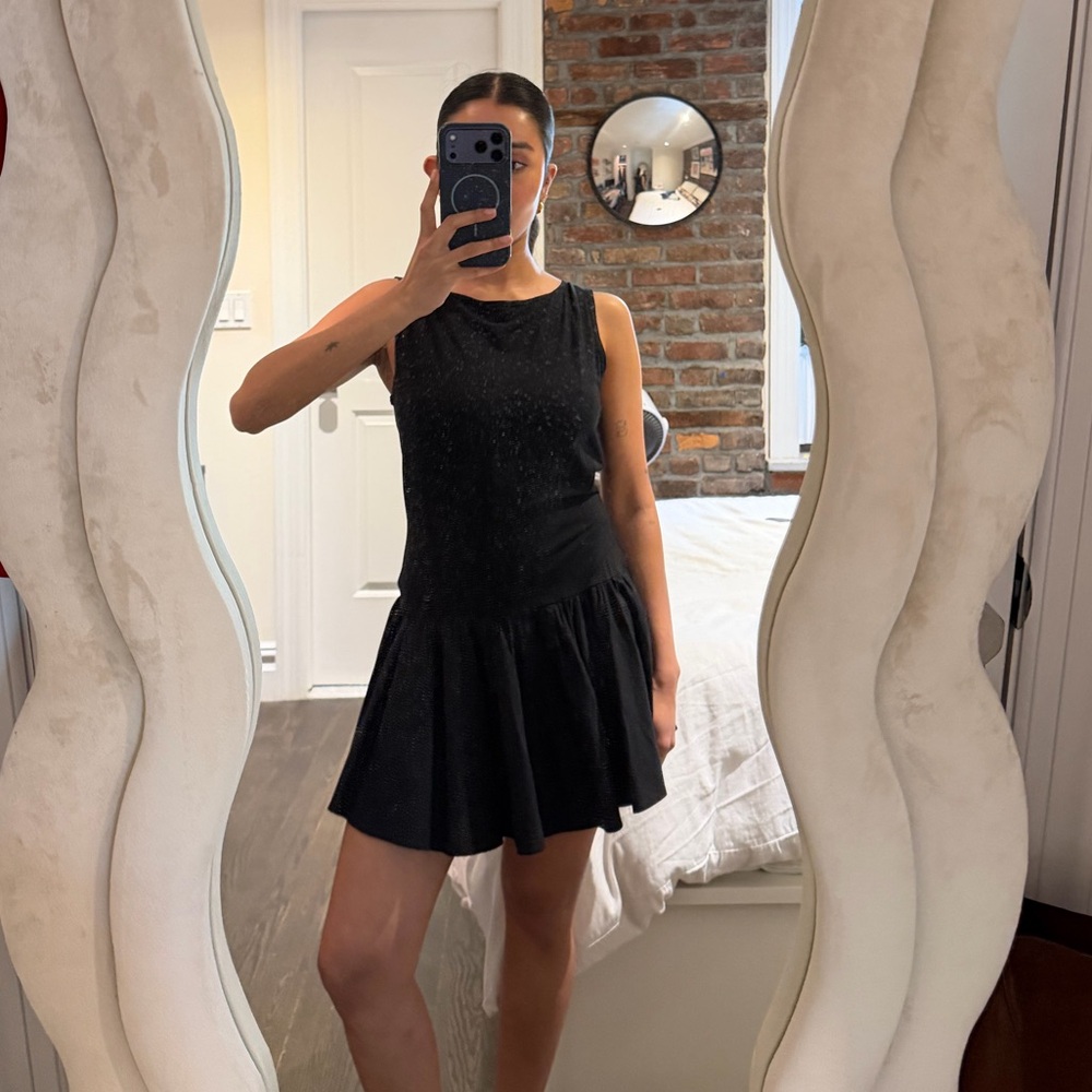 Black Drop Waist MiniDress